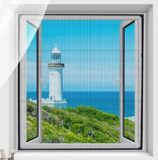Magnetico per finestra - 100*130cm - finestra contro insetti - senza perforazione - adatto per finestre da tetto e camere da letto - magnetico autoadesivo - cancello autoadesivo per finestra da installare da solo - rimovibile - contro insetti