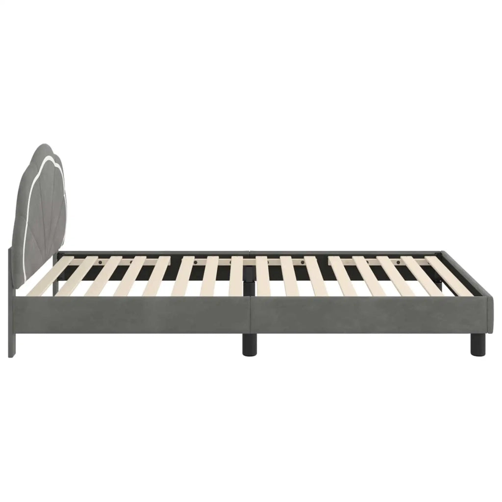 Struttura letto Bambini | Letto Infantile | Lettino con testata Grigio Scuro 90 x 200 cm