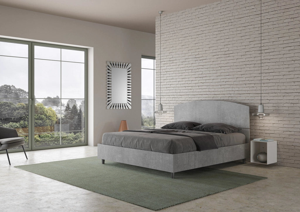 Letto Matrimoniale 160x200 cm Senza Rete Dora Grigio