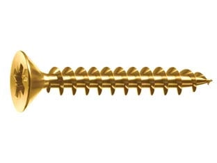 VITI PANEL-VIT TESTA SVASATA PIANA ACCIAIO OTTONATO- - ø mm.3x16 - 500 pezzi MUSTAD