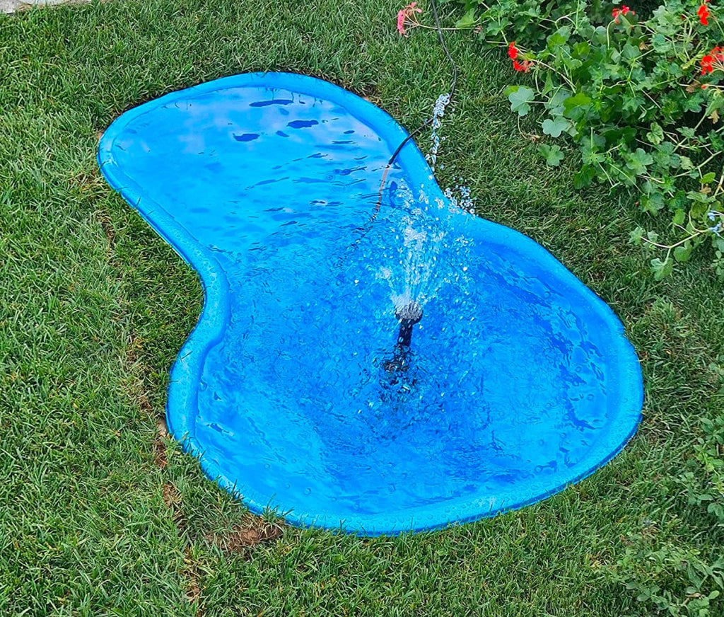 Laghetto Artificiale da Giardino 136x100x34 cm in Polietilene 220 Litri Azzurro