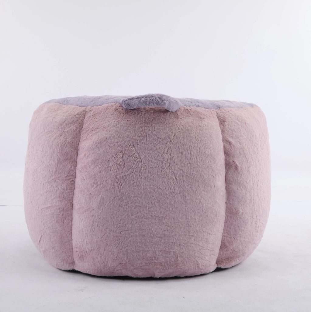 Poltrona sacco grande in pelliccia sintetica multicolore con imbottitura in schiuma confortevole