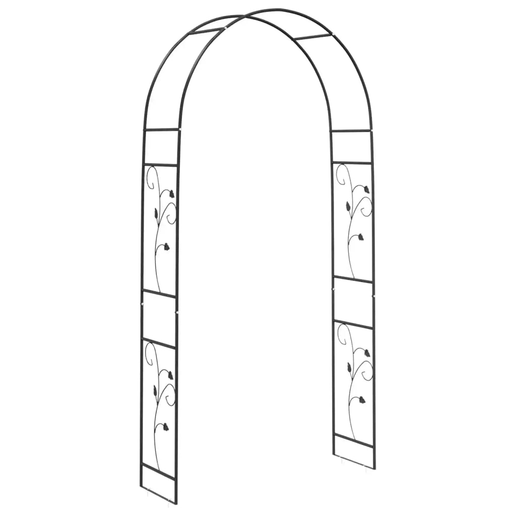Arco da Giardino Floreale Nero 115 x 37 x 231 cm 42021351