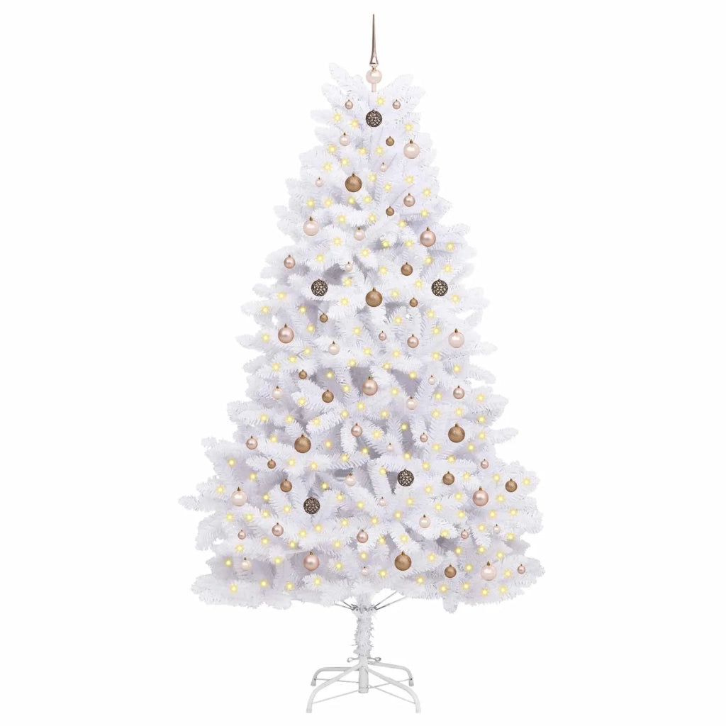 Albero di Natale artificiale 270 cm PVC e Acciaio Bianco 3210154