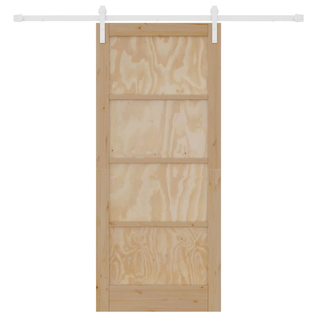 Porta scorrevole Naturale e Bianco 86 x 198,5 cm 3445429