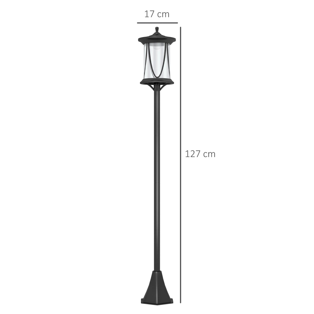 Lampada da Esterno LED Automatica ¨C Minimal ¨C Nero 17x17x127 cm