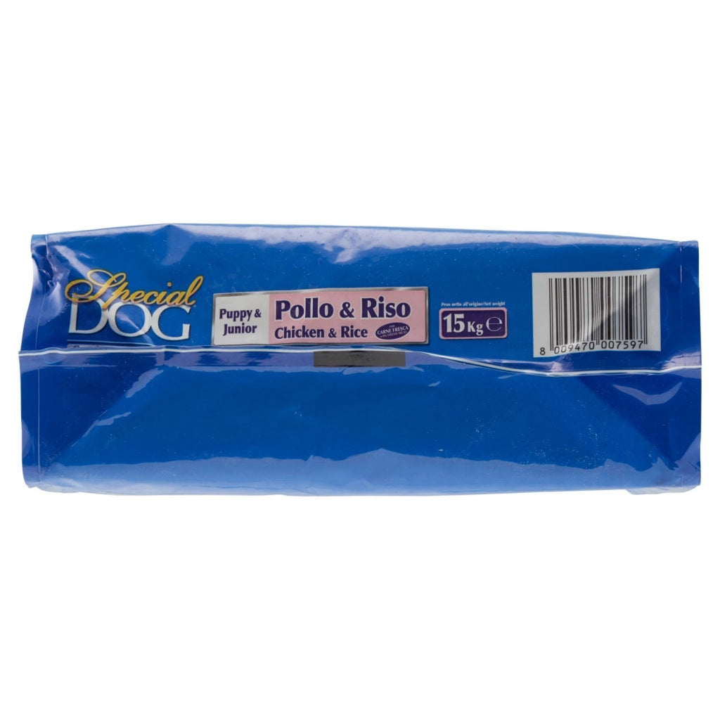 Crocchette per Cani Junior Pollo e Riso Monge Special Dog 15 kg