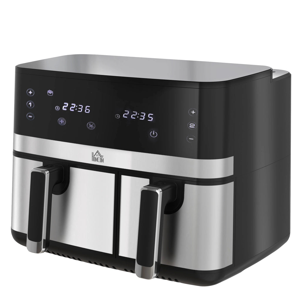 Friggitrice ad aria calda 2700W 8 funzioni ¨C zephmum ¨C 41.8x39.2x31.1 cm nero argento