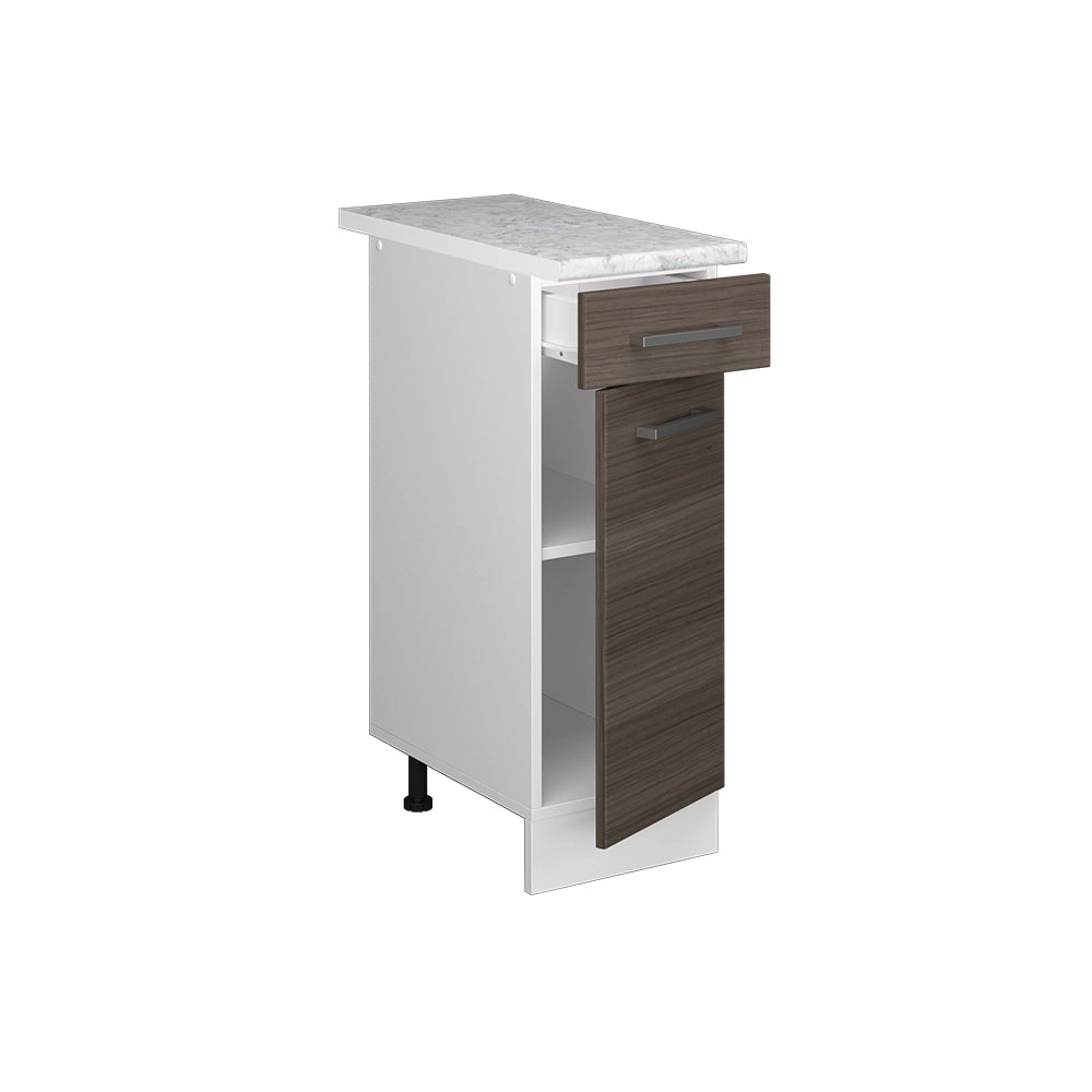 Vicco Base universale Grigio 30 cm con cassetto, con piano di lavoro