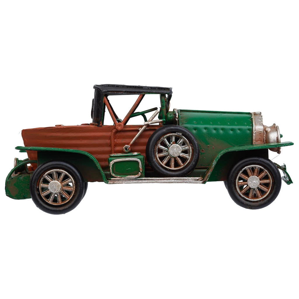 Auto in metallo verde 16x7x7h