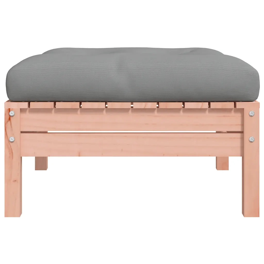 Poggiapiedi da Giardino con Cuscino Legno Massello di Douglas CFW7346067