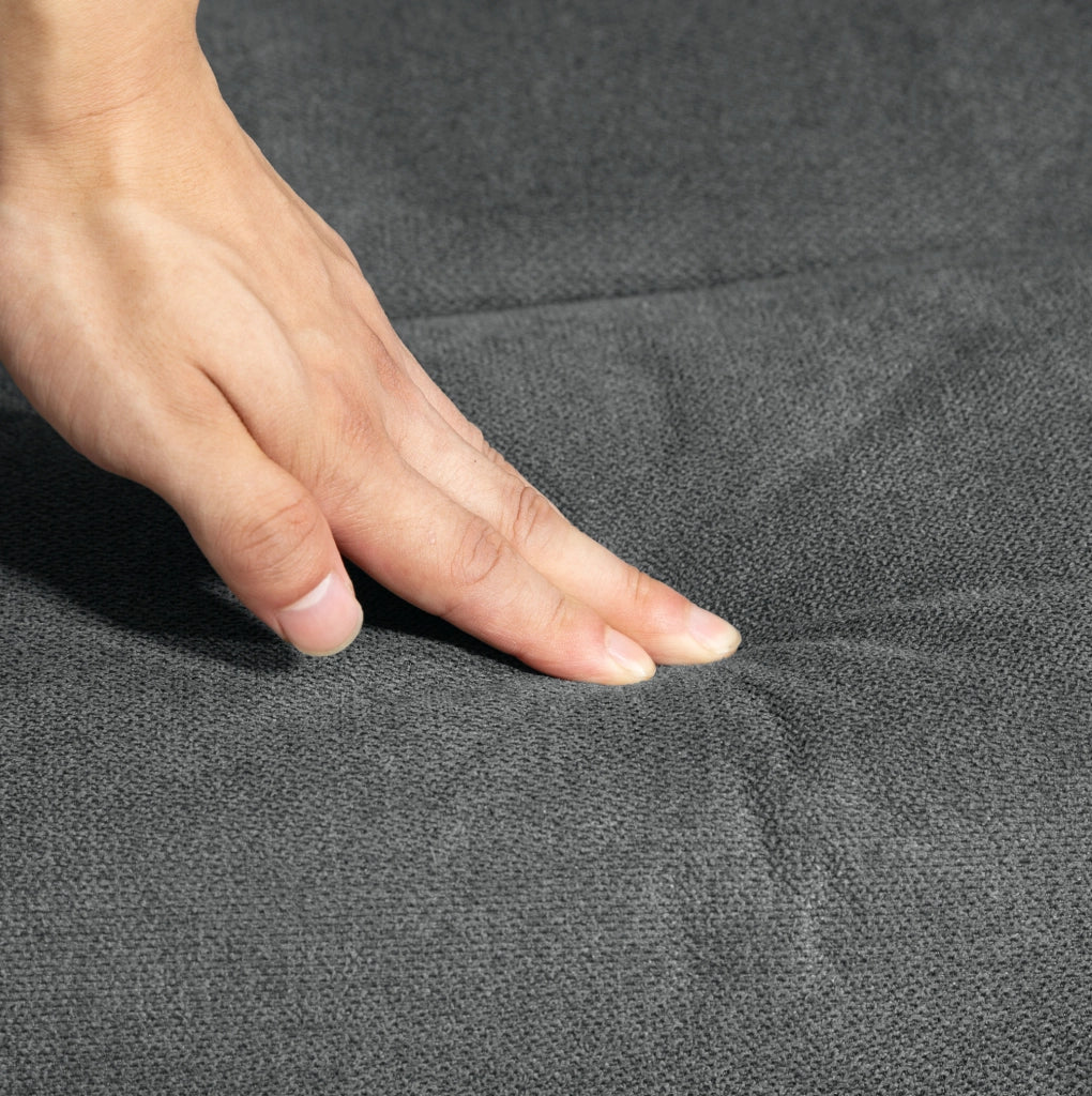 Poltrona Relax con Poggiapiedi in Velluto, Sedia Recliner con Schienale Regolabile fino a 130°, Grigio Scuro, Portata 150 kg