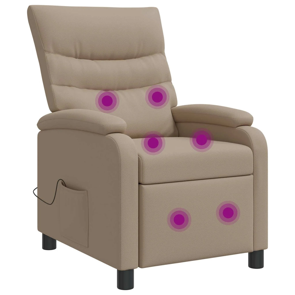 Poltrona Massaggiante Cappuccino Similpelle 42034907
