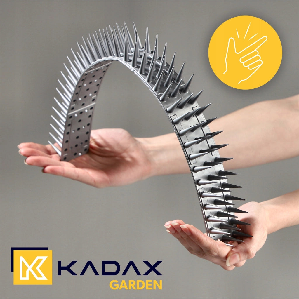Punte anti-piccioni KADAX, 51 cm, in plastica densa e resistente, 24 pezzi