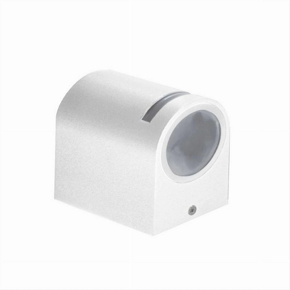 Trade Shop - Applique Esterno Parete Facciate Giardino Lampada Muro Attacco Gu10 Ip54 Gn-wl061 - Bianco