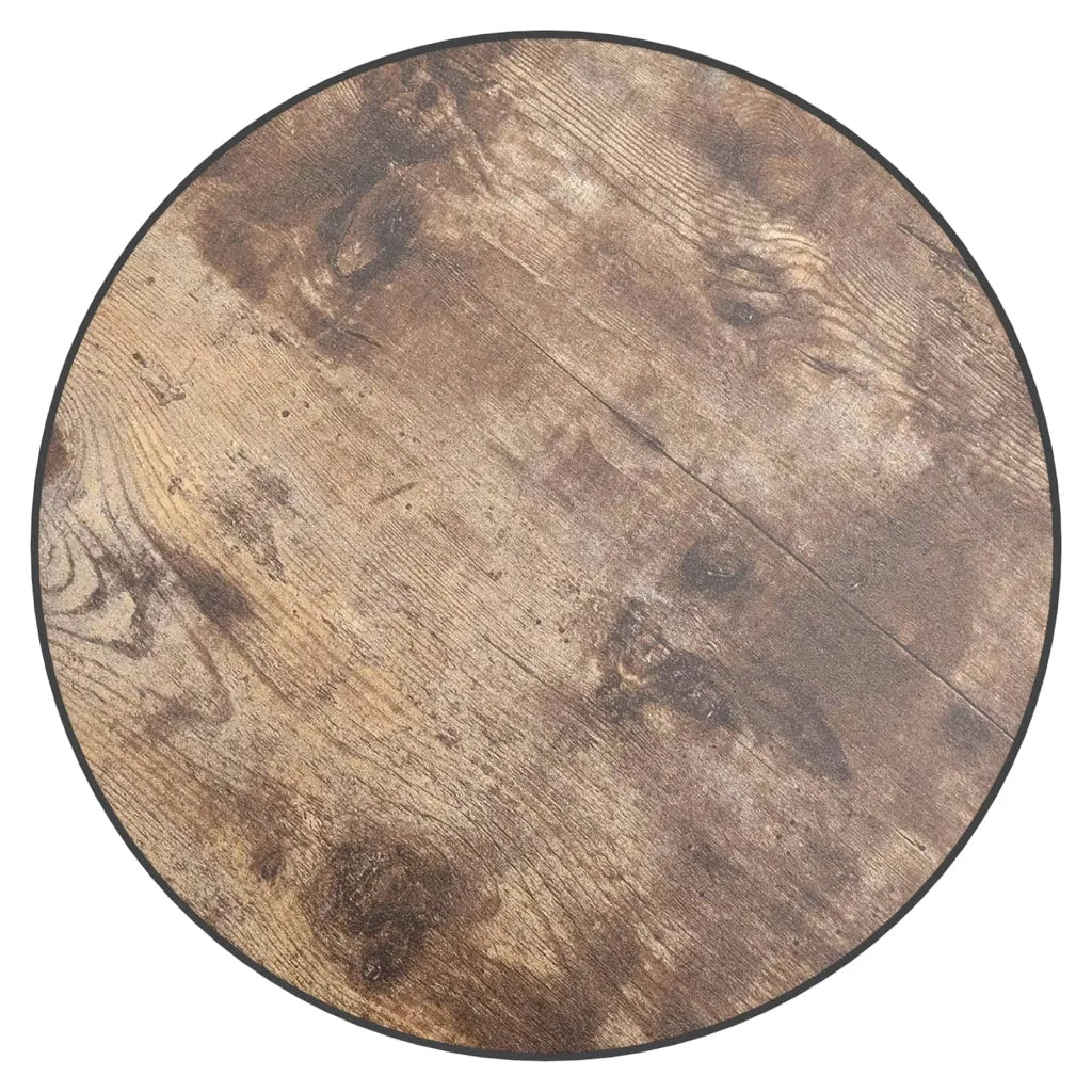 Tavolino Nero e Giallo Ø35 cm in MDF 331665