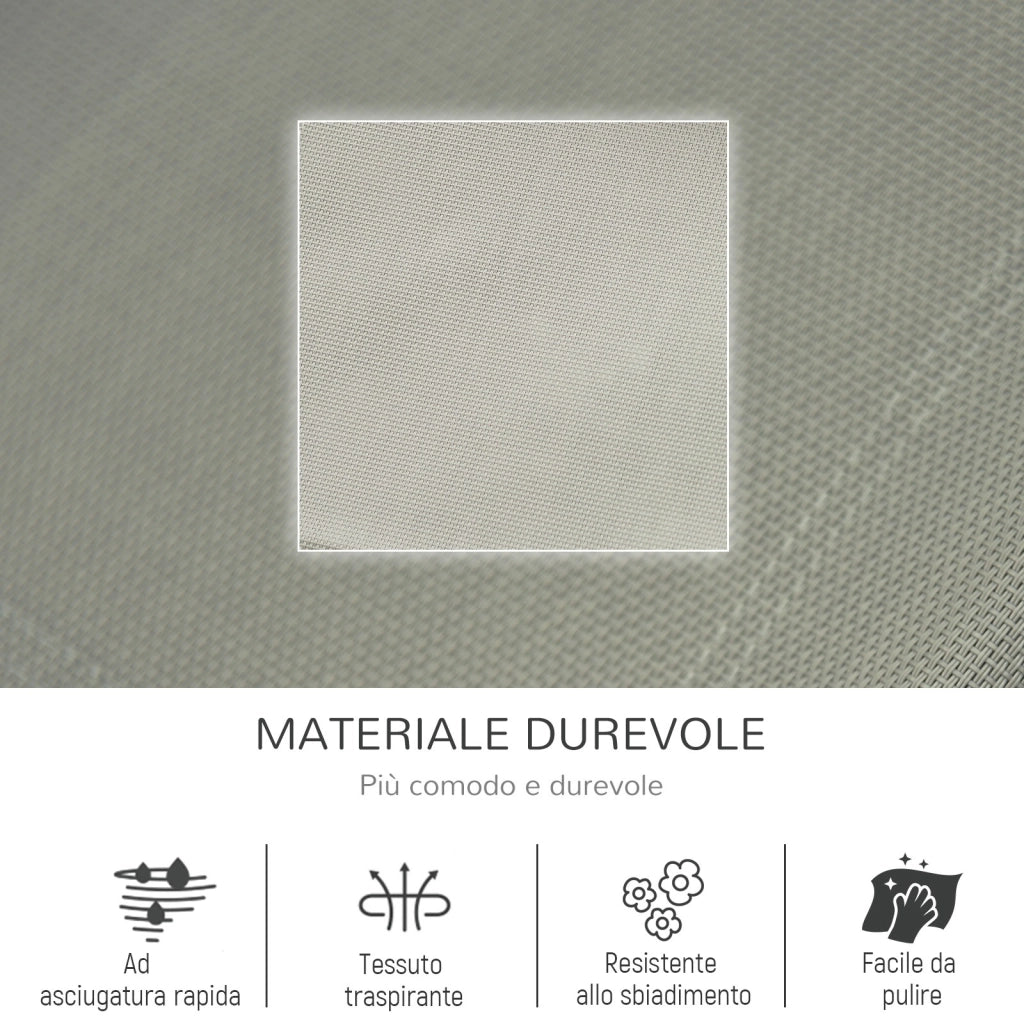 Poltrona a Dondolo da Giardino ¨C zephmum ¨C Nero, Grigio, 150x62x88 cm
