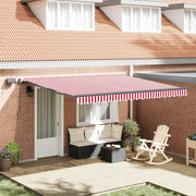 Tenda Retrattile Rosso e bianco 400 ×350 cm Tessuto 3330756