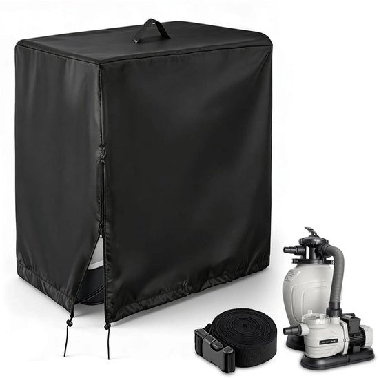 Copertura impermeabile per pompa di piscina, copertura per impianto di filtrazione sabbiosa di piscina 64 x 42 x 66 cm