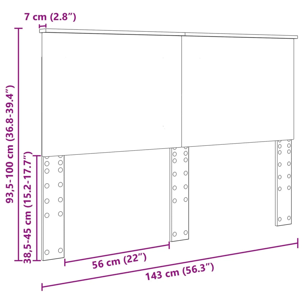 Testiera Sonoma grigia 100 cm Legno ingegnerizzato 887644