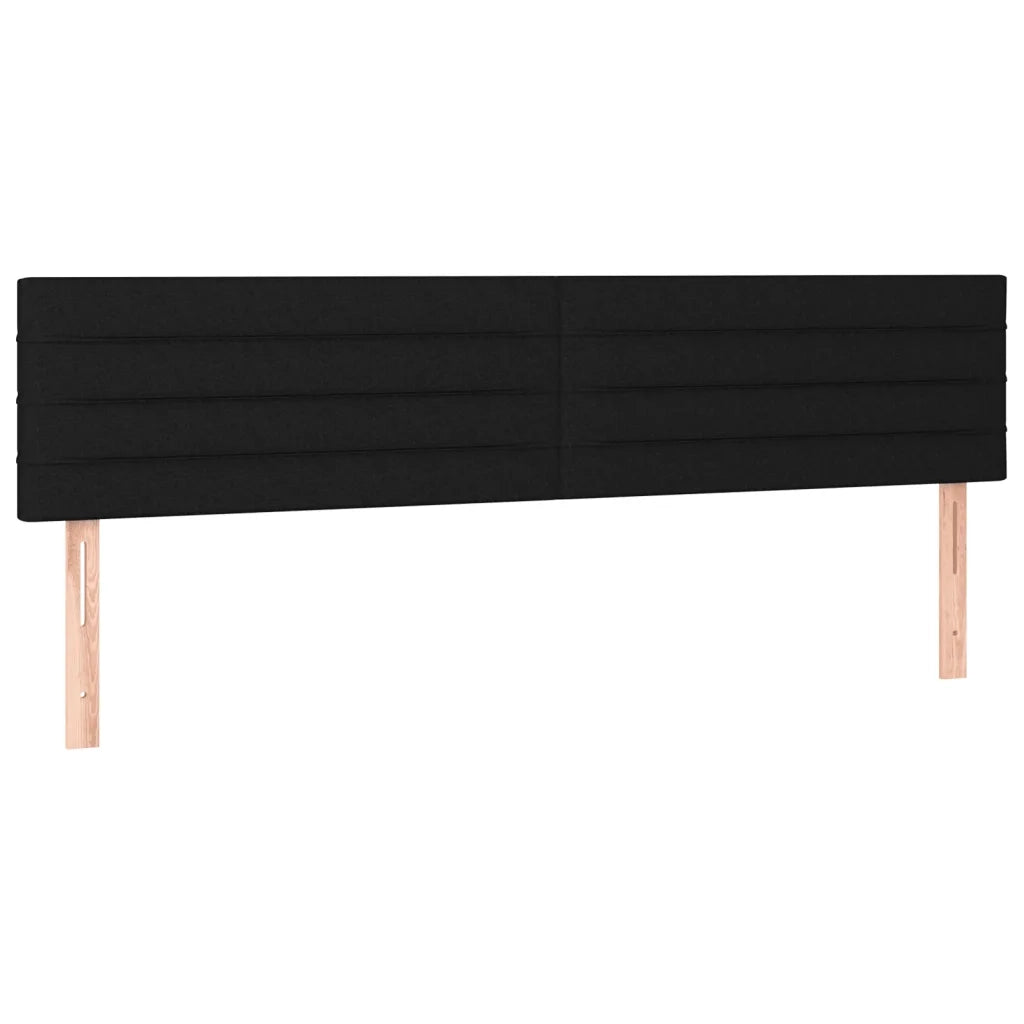 Giroletto a Molle con Materasso Nero 120x190 cm in Tessuto