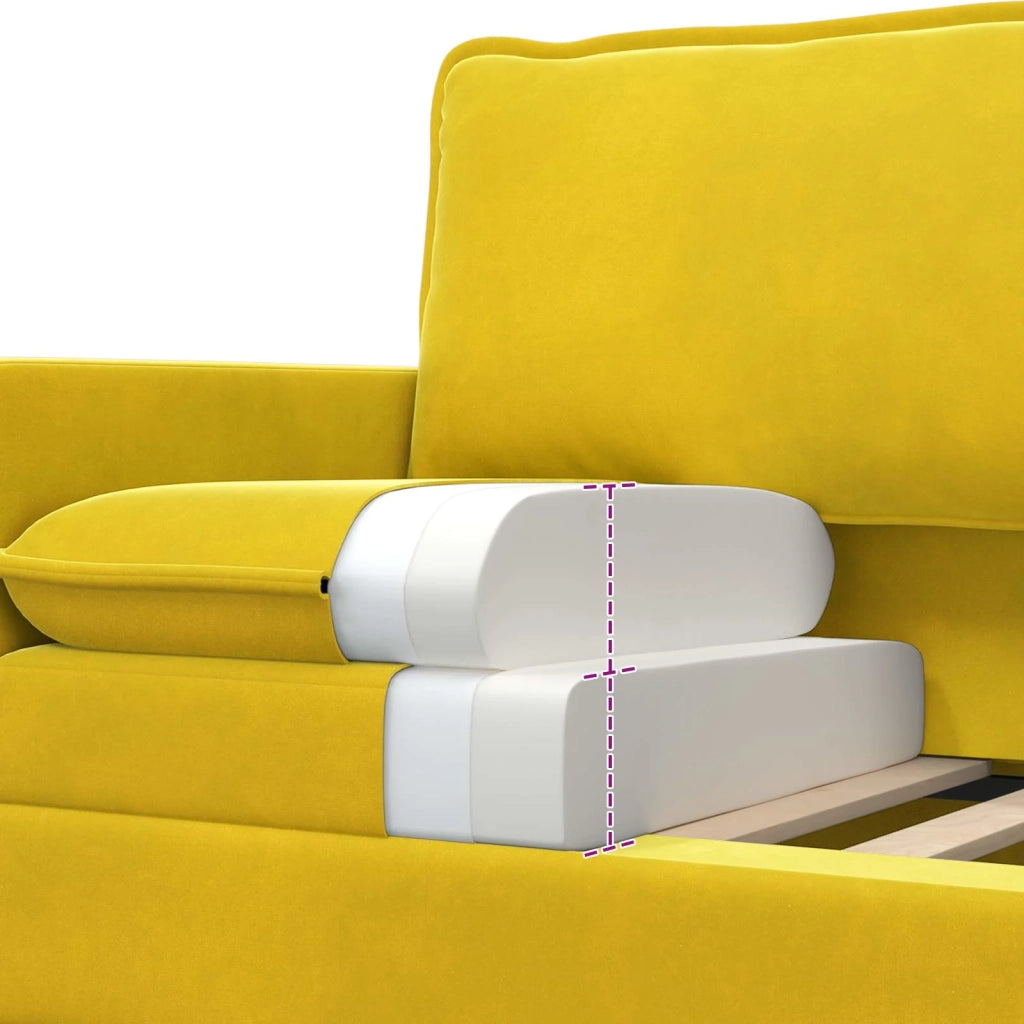 Set di divani 2 pcs Giallo Velluto 3417115