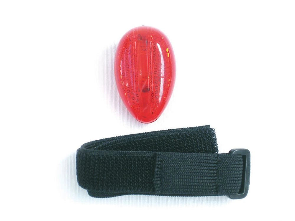 Fanale di sicurezza bici due LED rossi con fascia regolabile