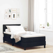 Letto a molle con materasso con led Nero 100 x 200 cm Tessuto