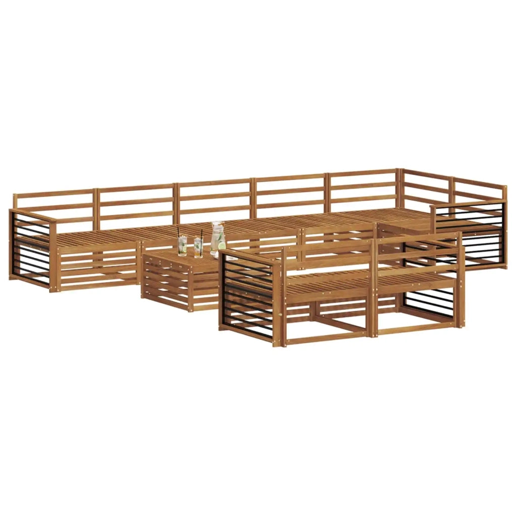 Set di divani da esterno 9 pcs Naturale 3373709