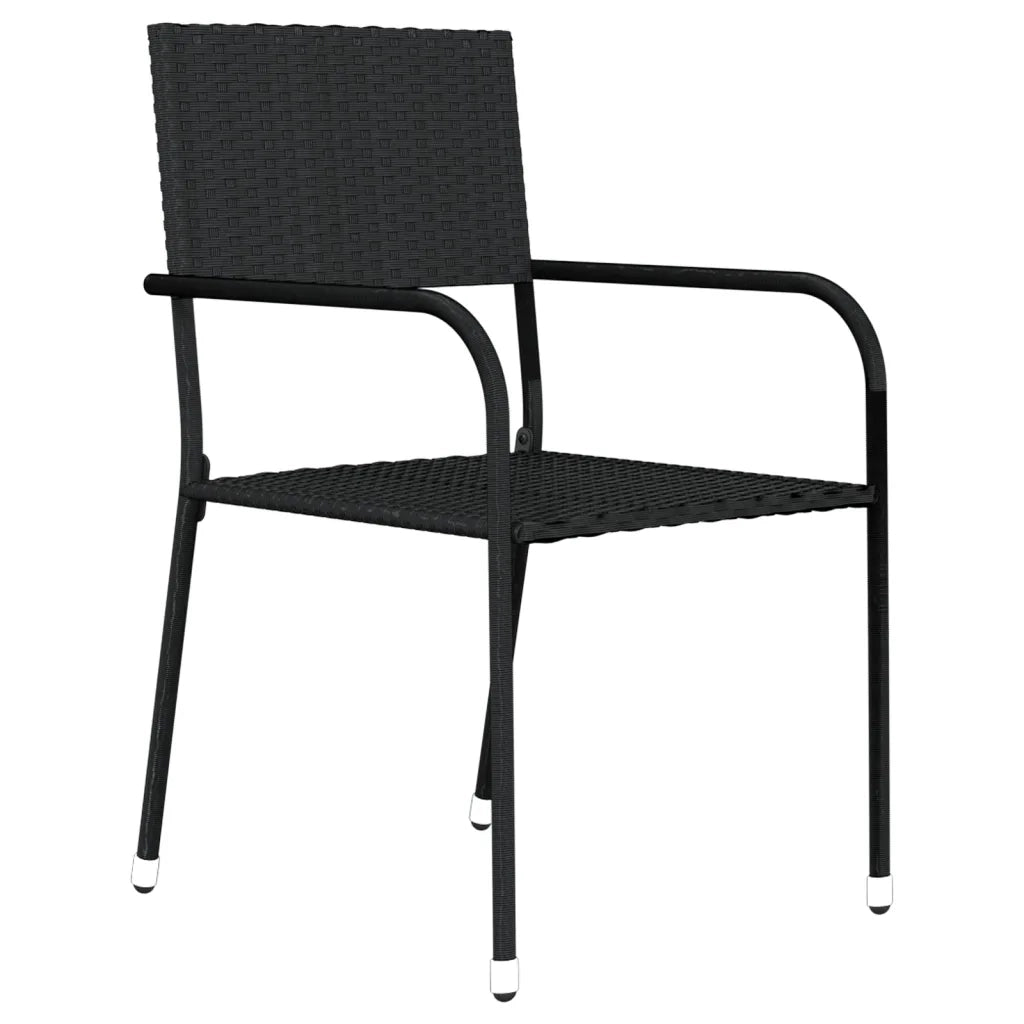 Set Mobili da Pranzo per Giardino 3 pz Nero 3099589