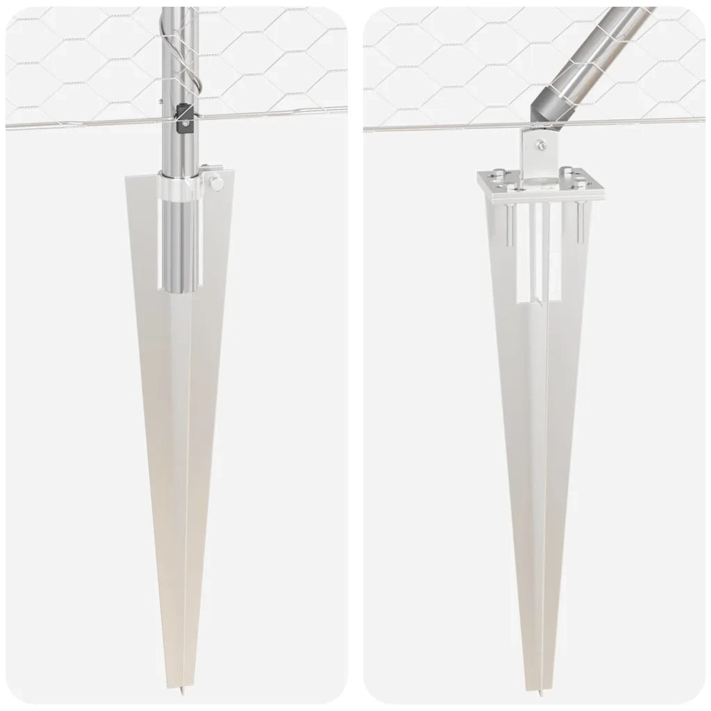 Palo della recinzione Argento 3353373