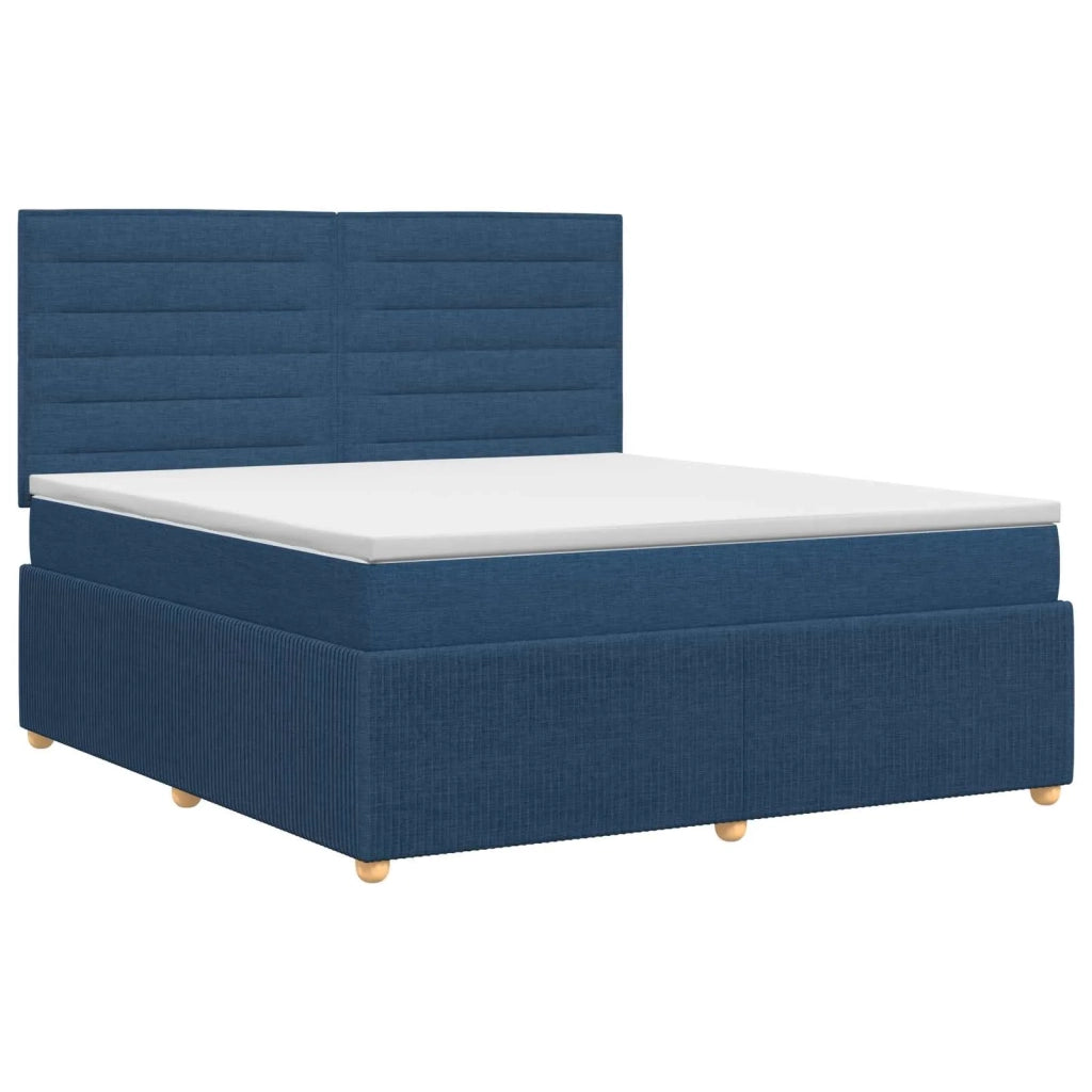Letto box spring con materasso Blu 180 x 200 cm Tessuto 3454451