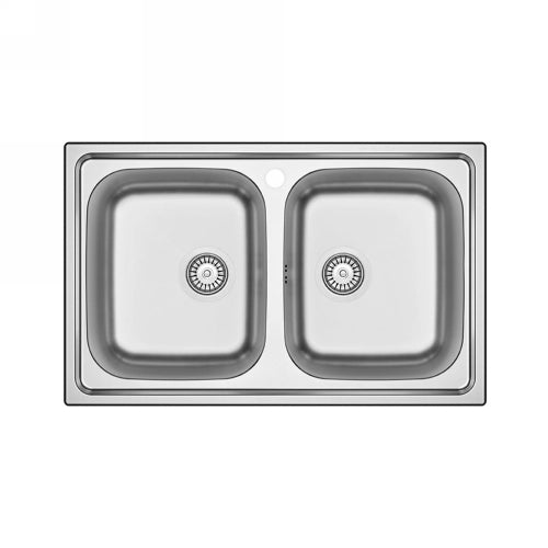 Lavello incasso acciaio inox 80x50 cm