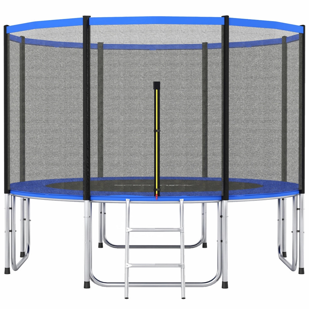 Trampolino Esterno per Bambini con Rete di Sicurezza ¨C Minimal ¨C ?366 cm Blu