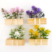 Magnetizzatori per frigorifero a forma di vaso di orchidea in legno artigianale, decorativi e creativi per la cucina, la scuola, l'ufficio e il quaderno.