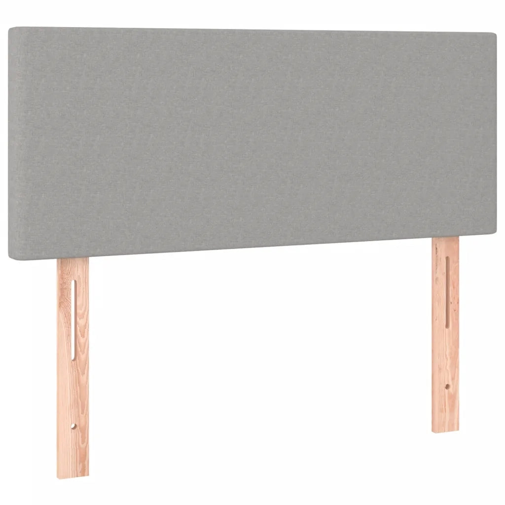 Letto a Molle Materasso e LED Grigio Chiaro 80x200 cm Tessuto