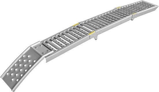 Piastra di carico in acciaio - Ripiegabile - 200x26x5cm - Capacità di carico 250kg - Piastra di carico ripiegabile