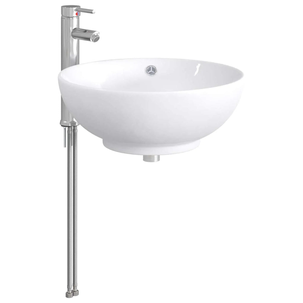 Lavabo con rubinetto e scarico Cromato 44 x 44 x 16 cm Ceramica 890246