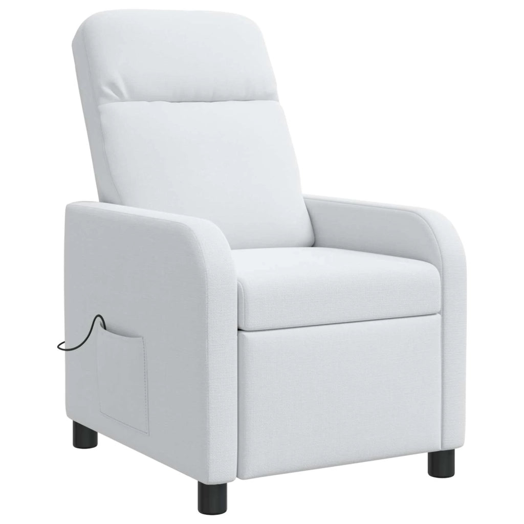 Poltrona Massaggiante Bianco Tessuto 42034948
