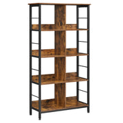 Libreria Industrial Loft in Legno Rovere Rustico e Metallo