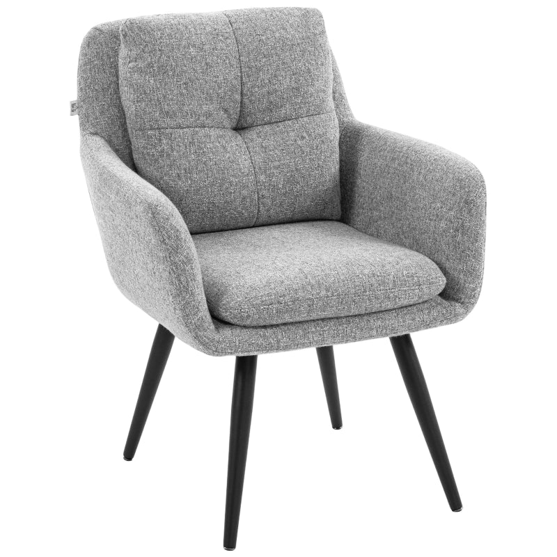 Poltrona 65x72x86 cm ergonomica in metallo grigio chiaro