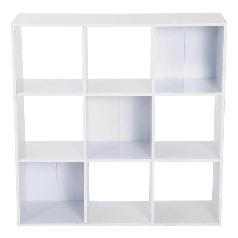 LIBRERIA BIANCA MODERNA 6 SCOMPARTI 91 X 91 X 30 CM