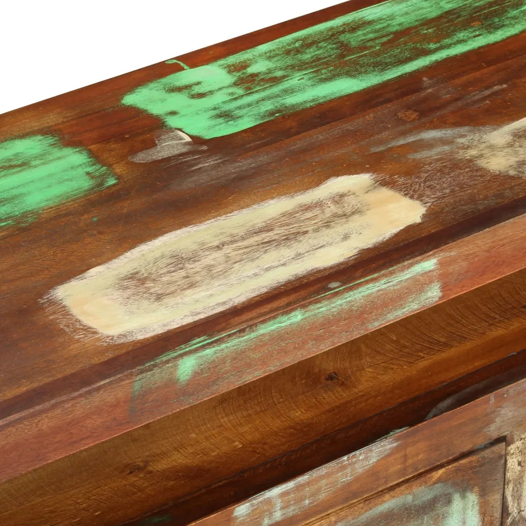 Mobile Porta TV Multicolore 110x30x40 cm in Legno di Recupero 337063