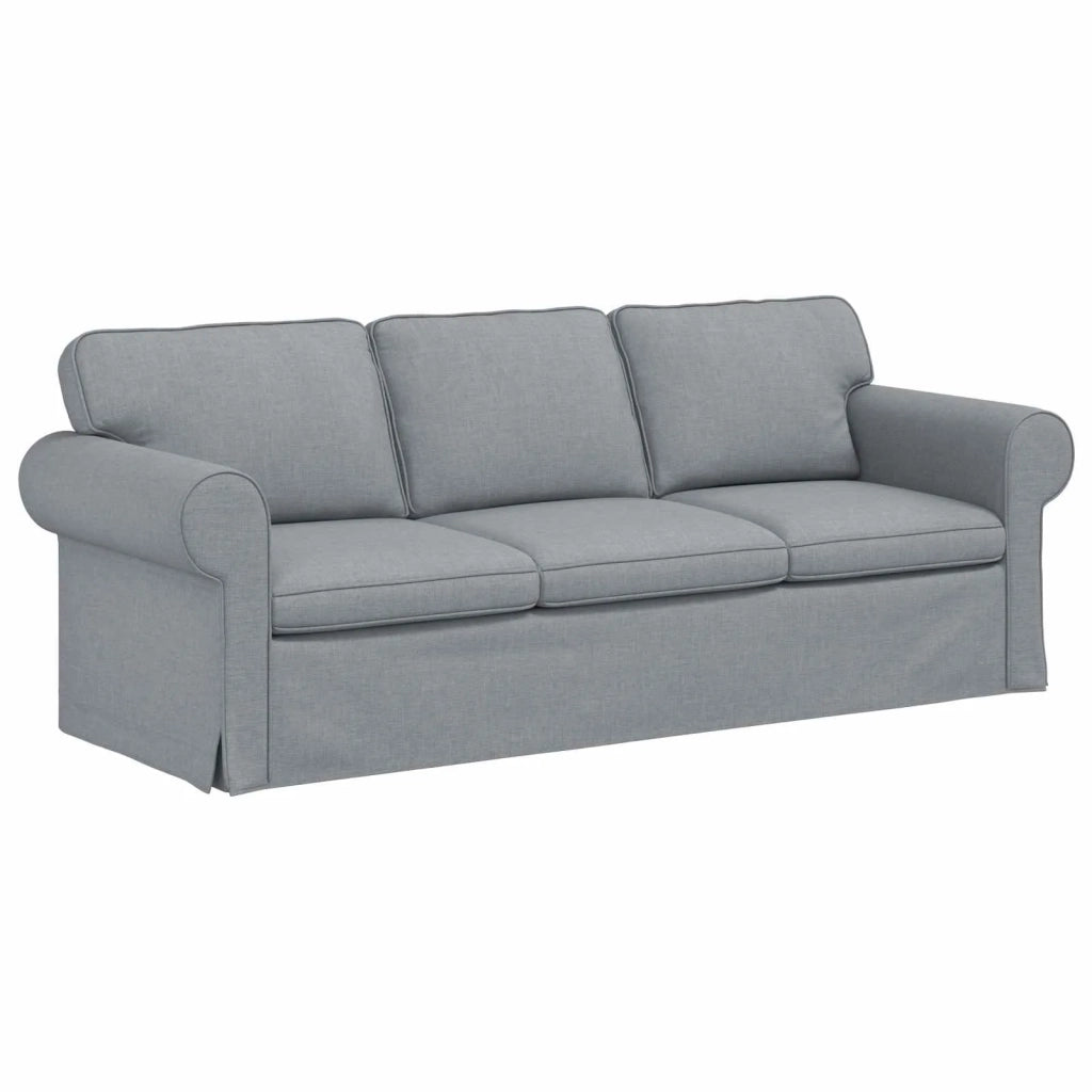 Set di divani 2 pcs Grigio chiaro 215 x 82 x 80 cm Tessuto 3407574