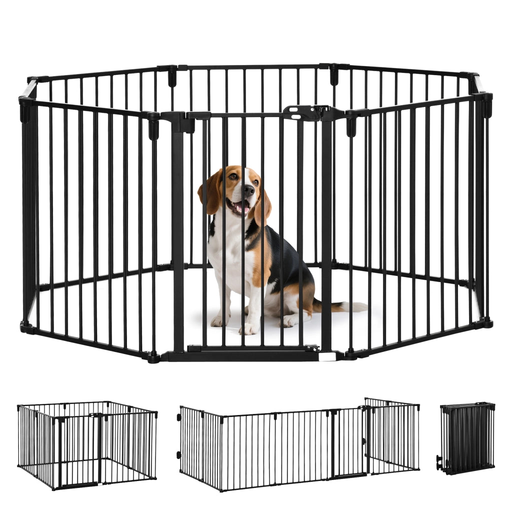 Cancello Sicurezza Cani Pieghevole ¨C Minimal ¨C Nero