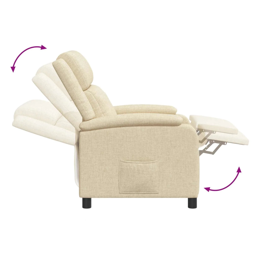 Poltrona Massaggiante Crema Tessuto 42034876