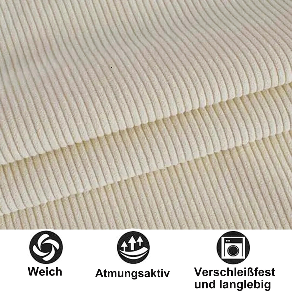 Letto imbottito singolo 90×200 cm con 2 cassetti; testiera reversibile e rete; senza materasso; beige
