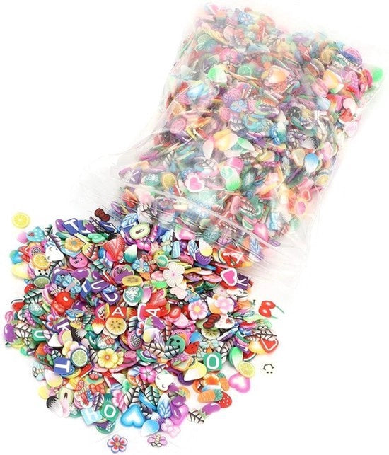 Ceramica per modellare - Amanti del fai da te stesso - Dischi di frutta - Artigianali a mano - Perline colorate - Adatto per decorazione - Vari modelli - Set da 3000 pezzi