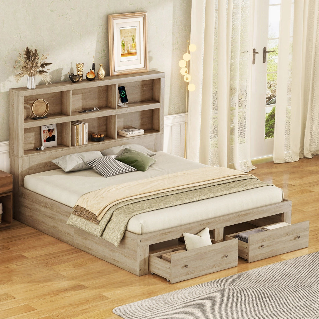 letto doppio truciolare naturale 160 x 200 cm