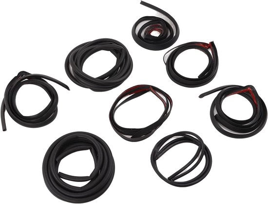 Set di gomma per il sigillaggio delle porte, 8 strisce di sigillaggio d'assorbimento del rumore per le porte delle auto - sostituzione per l'isolamento acustico